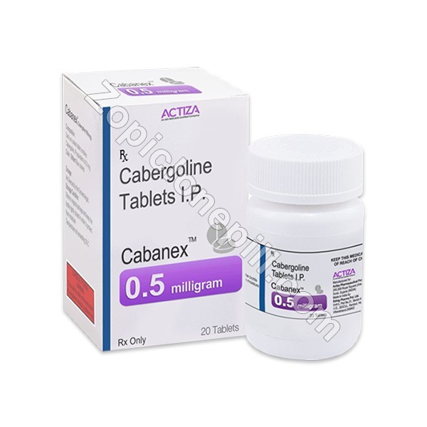 Cabergoline 0.5 mg pack for hyperprolactinaemia